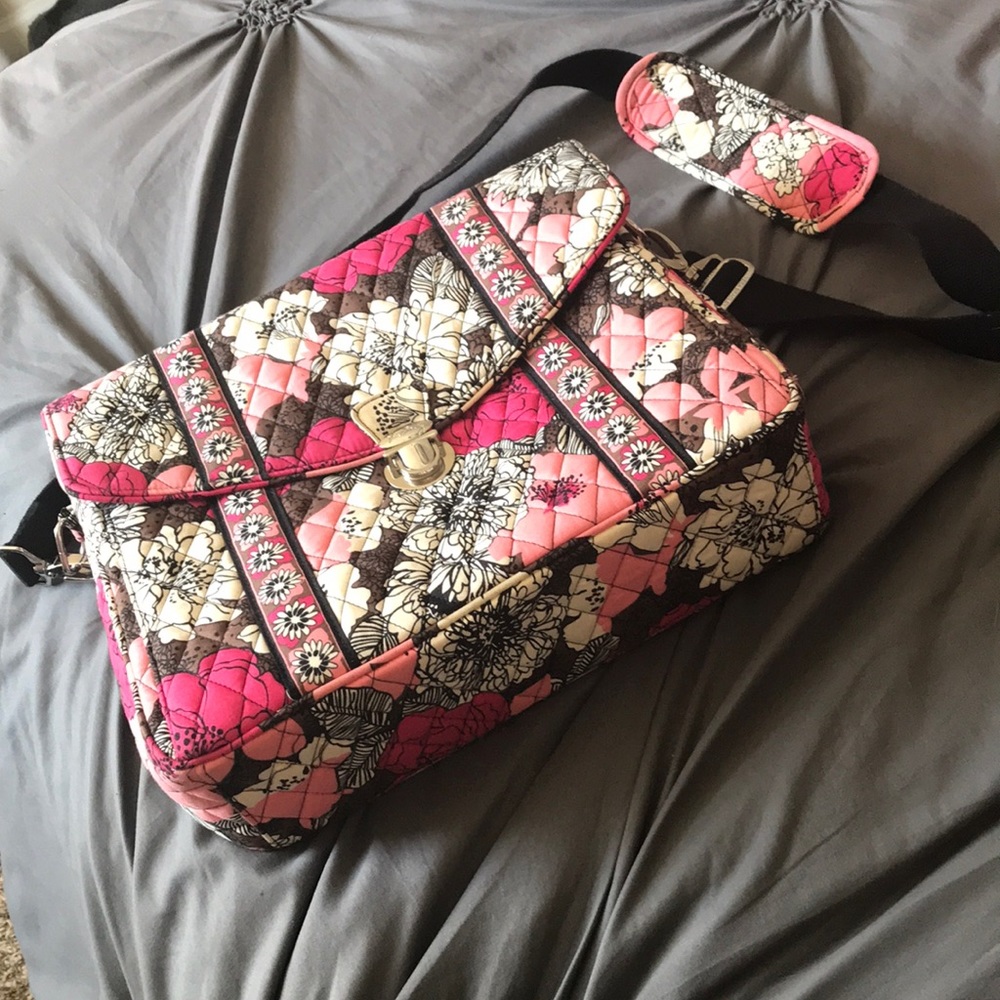 Mocha rouge Vera Bradley laptop bag